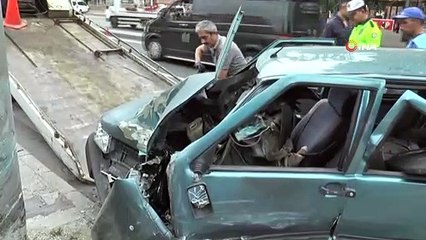 Aşırı hız kazaya neden oldu: 1 yaralı