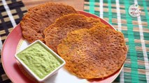ज्वारीचे धिरडे - Jwariche Dhirde Recipe - Easy Breakfast Recipe - Crispy Jawar Dosa - Sonali