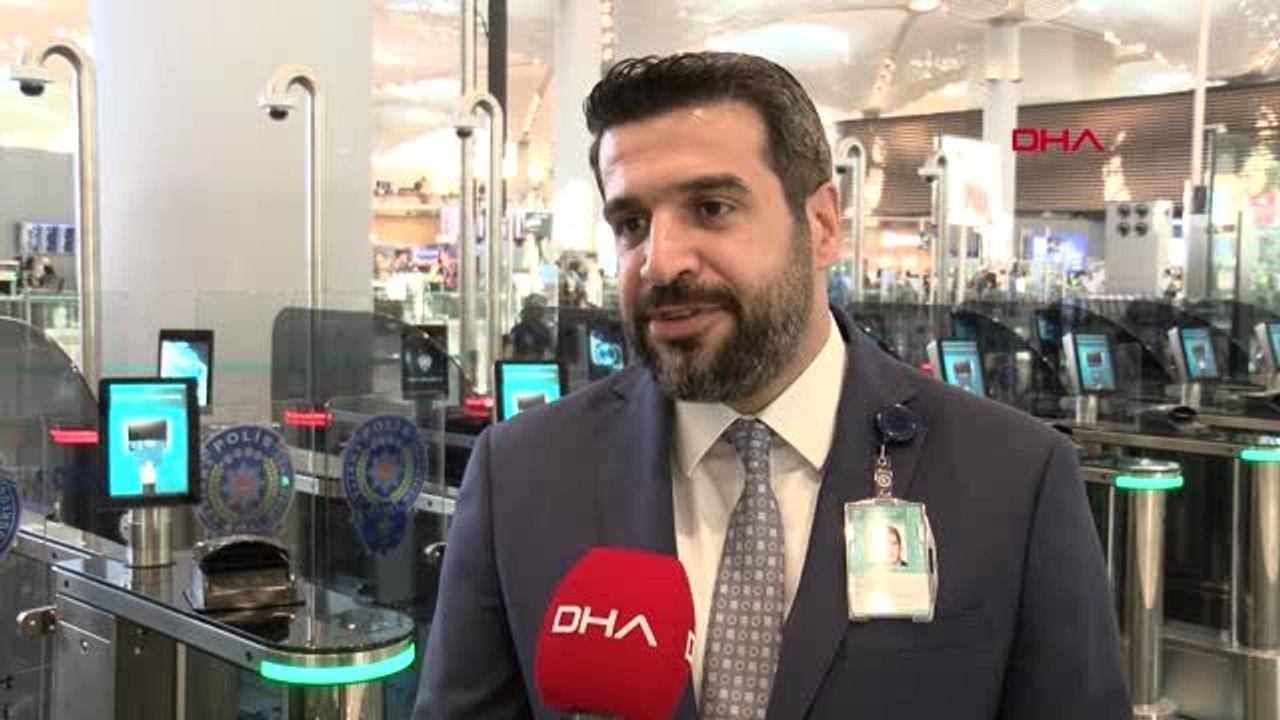 İSTANBUL- İSTANBUL HAVALİMANI'NDA PASAPORTTAN 18 SANİYEDE GEÇİŞ HAZIRLIĞI