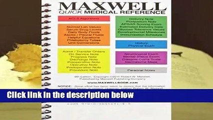 [NEW RELEASES]  Maxwell Quick Medical Reference