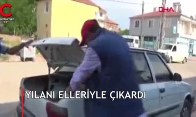 Otomobilin tamponundan çıkardı: Öptü, boynuna doladı