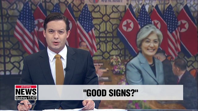 Minister Kang thinks there are good signs on resuming denuclearization talks between North Korea and the U.S.