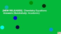 [NEW RELEASES]  Chemistry Equations   Answers (Quickstudy: Academic)