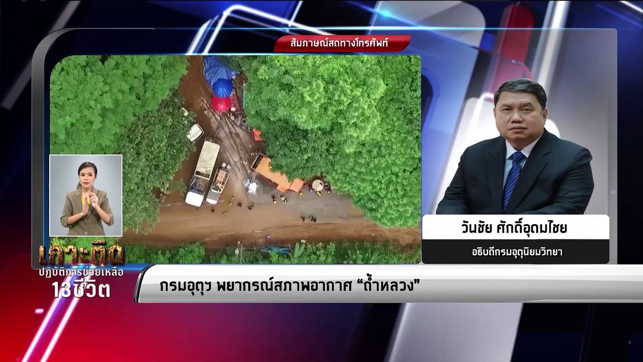 กรมอุตุฯ พยากรณ์สภาพอากาศ "ถ้ำหลวง" - เที่ยงทัน...