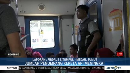 Arus Balik di Stasiun Medan Dipadati Pemudik