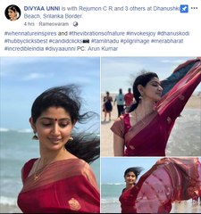 പട്ടുസാരിയുടുത്ത് അതീവ സുന്ദരിയായി ദിവ്യ ഉണ്ണി