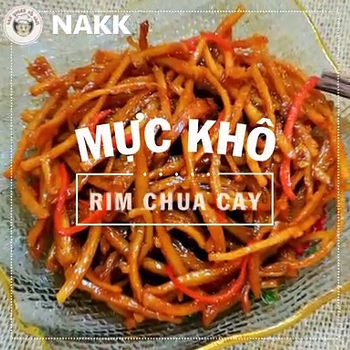 Cách làm món Mực khô rim chua cay nhậu cực hao bia - Nấu Ăn Không Khó