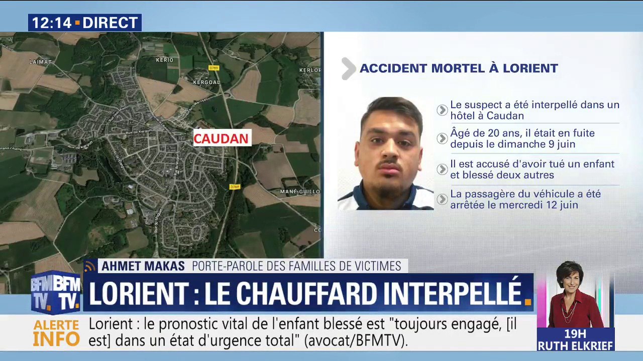 "On attendait ça depuis une semaine." Le porte-parole des familles de victimes témoigne son soulagement après l'interpellation du chauffard de Lorient