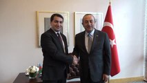 Çavuşoğlu, Azerbaycan Cumhurbaşkanlığı İdaresi Dış Politika Başkanı Hikmet Hacıyev ile görüştü