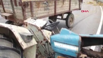 BURSA Devrilen traktörden fırlayan sürücü ağır yaralandı