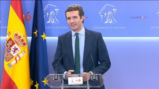 Pablo Casado anuncia que el PP no va a apoyar una investidura de Sánchez ni se va a abstener en segunda votación