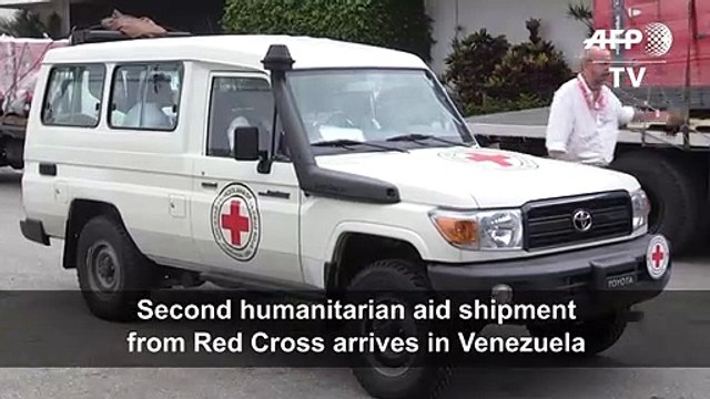 Humanitarian aid from the Red Cross arrives in Venezuela