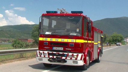 Pamje nga aksidenti në autostradën Tetovë-Shkup