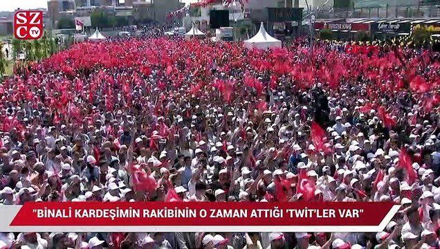 Erdoğan: Binali kardeşimin rakibinin o zaman attığı 'twit'ler var