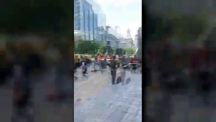 Imágenes de la estampida por un tiroteo durante la celebración de los Raptors en Toronto