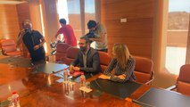 Reunión de los equipos negociadores de Cs y PSOE en Toledo