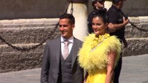 El amarillo y negro triunfan en la boda de Sergio Ramos y Pilar Rubio