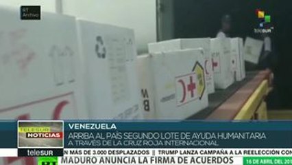 Recibe Venezuela ayuda humanitaria de la Cruz Roja Internacional