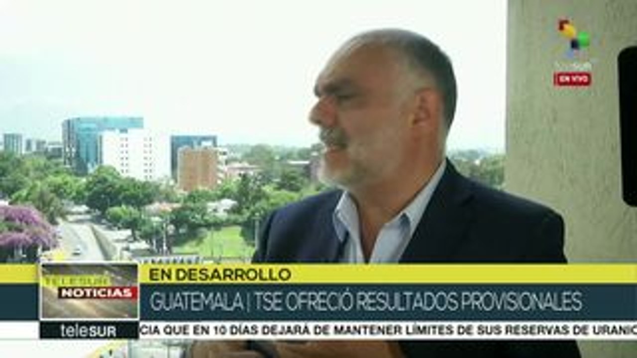 teleSUR Noticias: Guatemala: TSE ofreció resultados provisionales