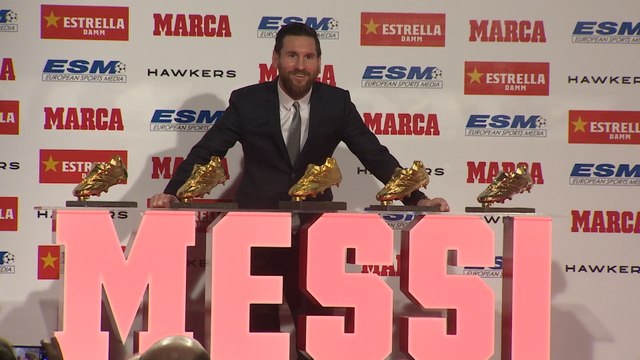 Leo Messi recibe su quinta Bota de Oro
