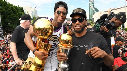 Kawhi Leonard Lets Loose At Raptors' Championship Parade