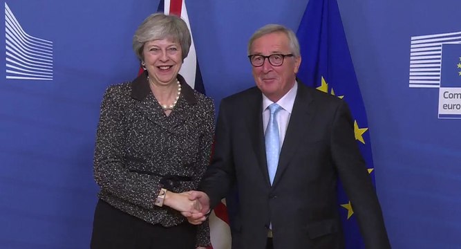 Juncker y May en Bruselas