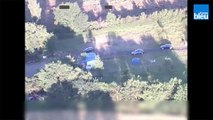 Un hélicoptère de la gendarmerie filme l'interpellation de cambrioleurs