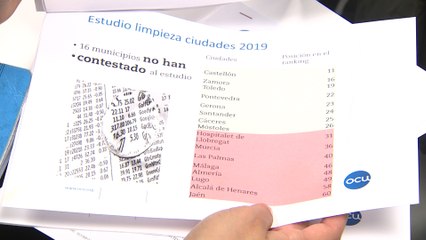 Rueda de prensa de OCU sobre limpieza en ciudades