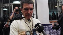 Antonio Banderas en la salida de su cofradía