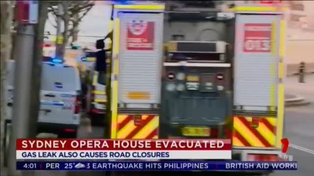 Cientos de evacuados en la Ópera de Sídney por una fuga de gas