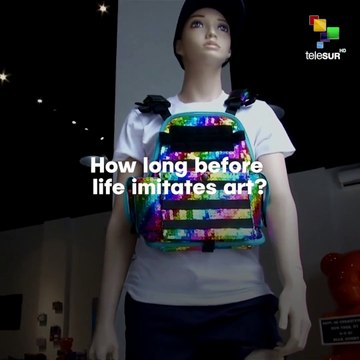 An artist creates bulletproof vests for children