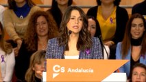 Arrimadas cree que el PSOE está tranquilo en Andalucía