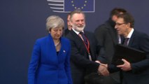 Llegada de Theresa May a Bruselas
