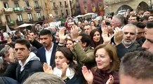 Tensión durante la visita de Arrimadas (Cs) en Vic