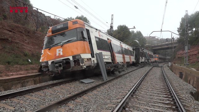 Descarrilado un tren de cercanías en Vacarisses
