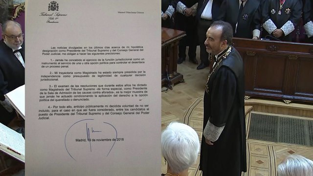 Manuel Marchena renuncia a ser presidente del CGPJ