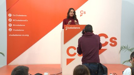 Inés Arrimadas en rueda de prensa