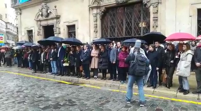 Autoridades guardan minuto de silencio en recuerdo de la mujer asesinada en Palma