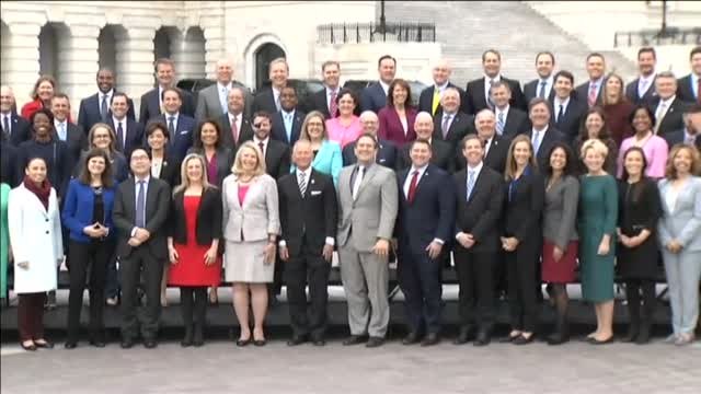 Por primera vez más de cien mujeres en la foto del Congreso de Estados Unidos