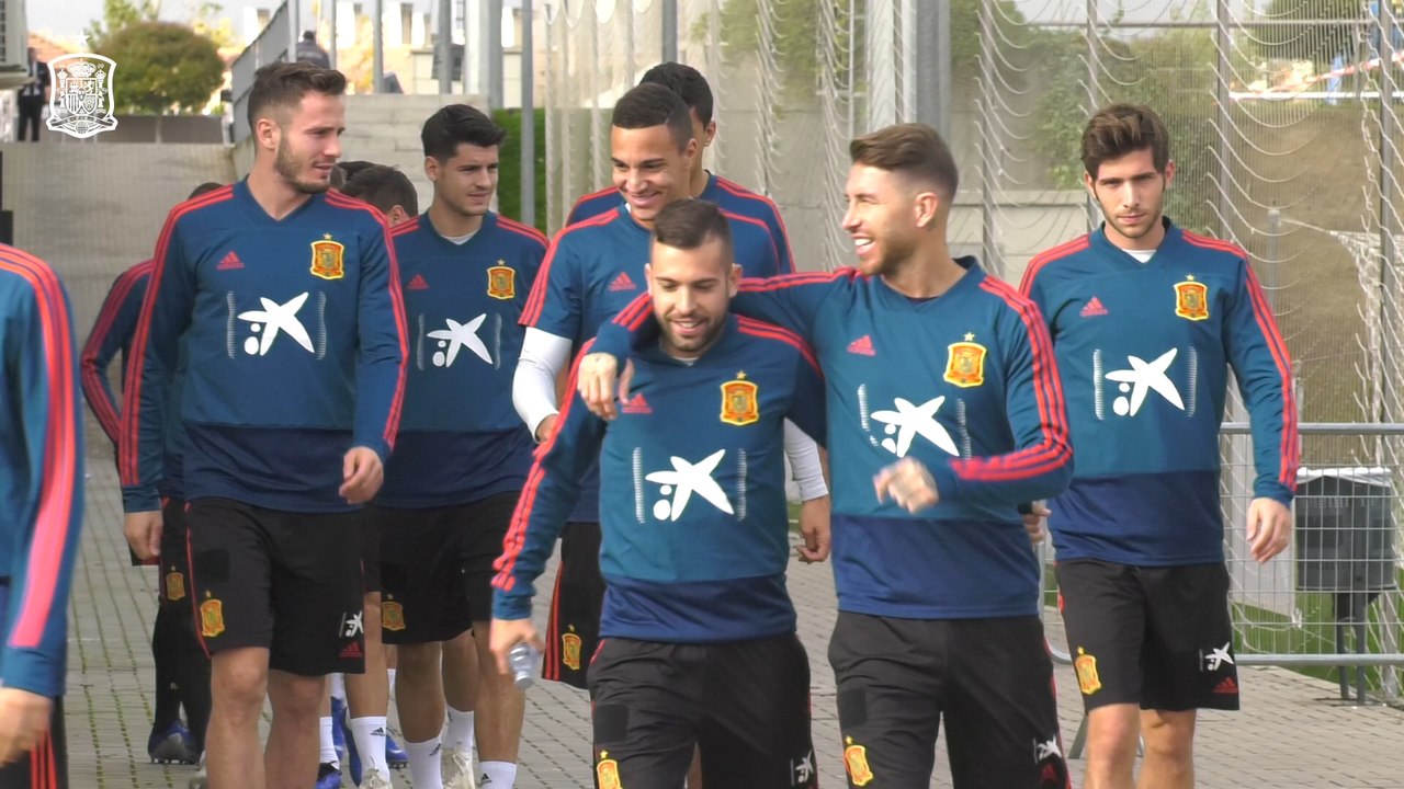 Selección Española entrena para su partido contra Croacia