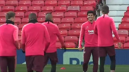 El Barça se prepara para visitar al Manchester United