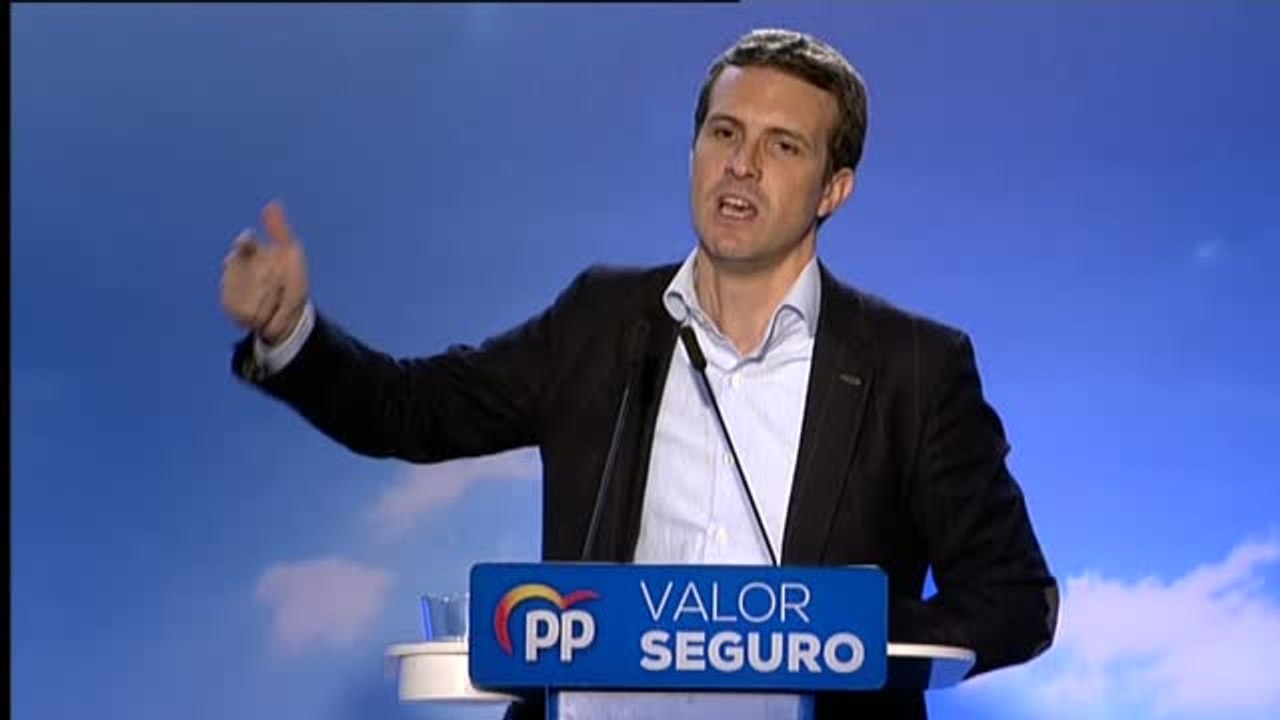 Casado: "Vamos a evitar que en España manden los terroristas, los independentistas y los comunistas"