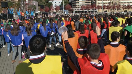Batucada de apoyo en Bilbao a la Agenda 2030 de la ONU