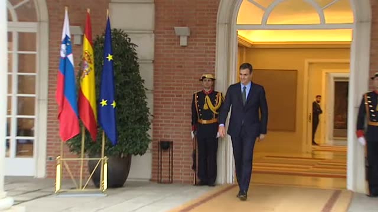 El presidente Sánchez recibe al primer ministro de Eslovenia