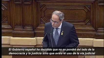 Torra: "Retiramos cualquier forma de apoyo al Gobierno español"