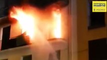 Once heridos en un incendio de una vivienda en Madrid