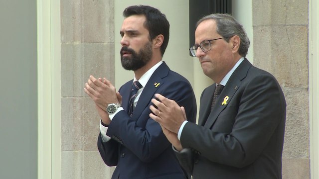 Torra y Torrent durante declaración institucional
