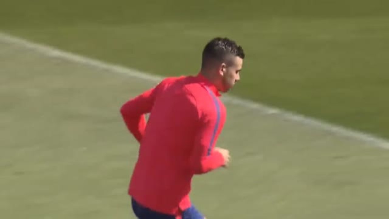 Buenas noticias para Simeone: Lucas y Vitolo se entrenan con normalidad y Arias toca balón