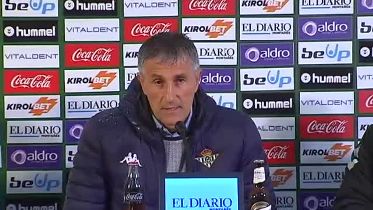 Quique Setién: "No hemos hecho un buen partido, nos ha superado el Racing"