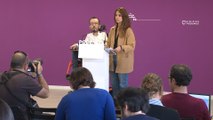 Echenique y Noelia Vera en rueda de prensa